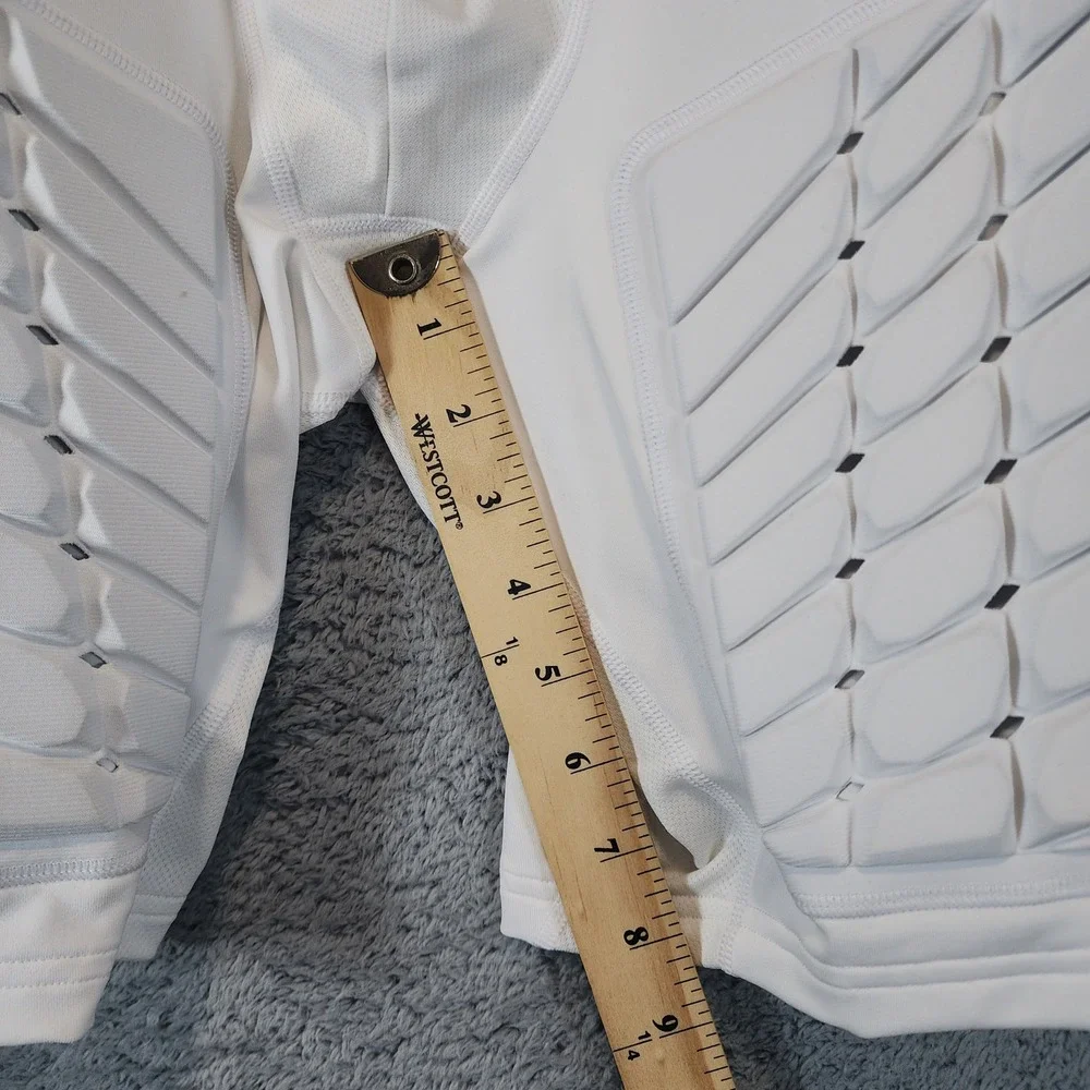 Under Armour Compression Padded Shorts Men XL White HeatGear Football Tights NWT